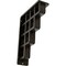 Ekena Millwork Diane Wrought Iron Bracket, (Triple center brace), Antiqued Warm Silver 2"W x 5 1/2"D x 8"H BKTM02X05X08TDIAWS - alternate 1